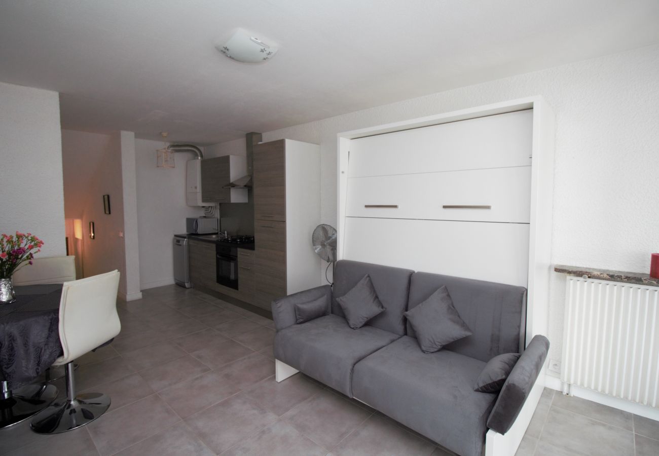 Ferienwohnung in Canet-en-Roussillon - Grand studio avec vue mer dans le centre