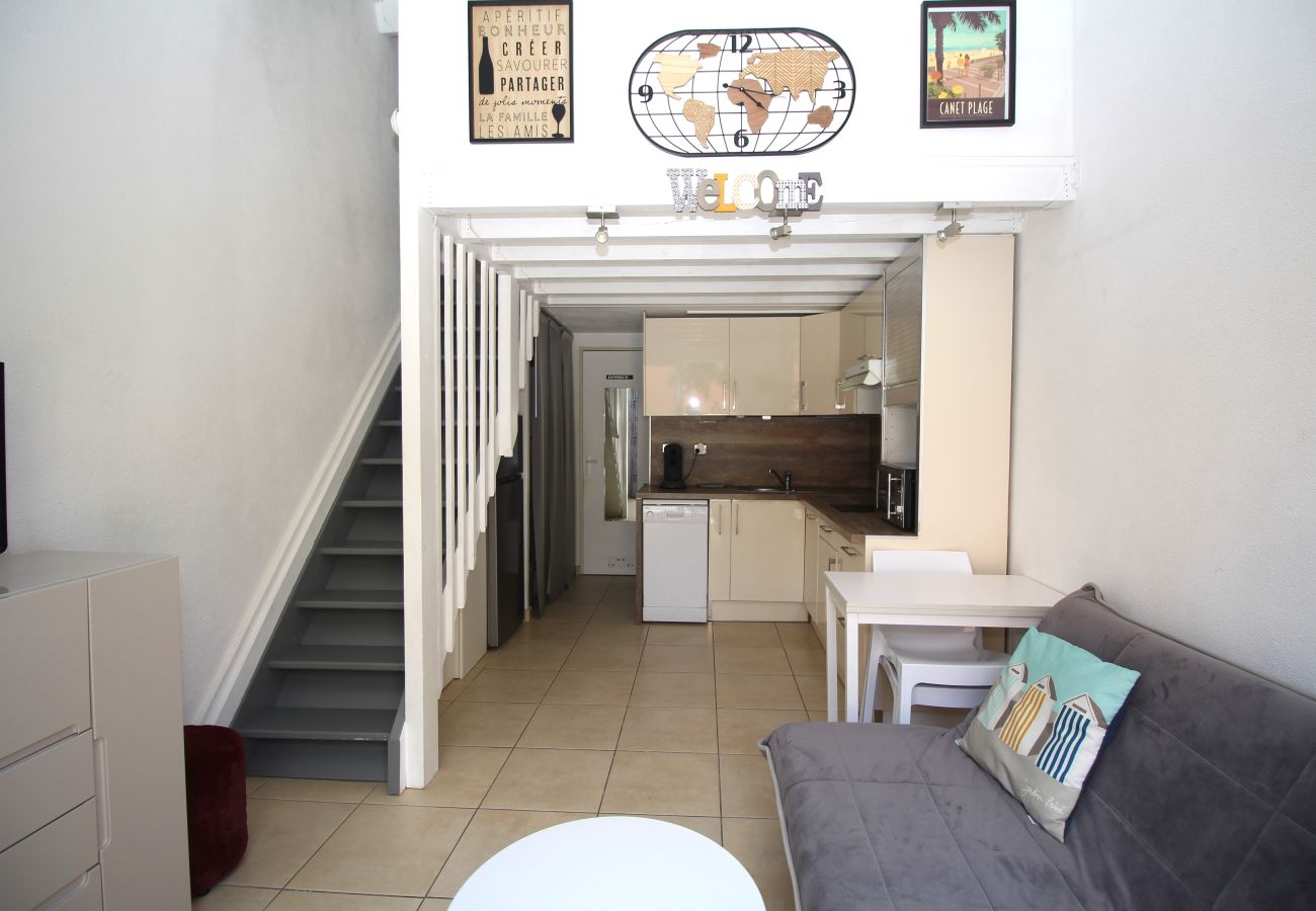 Ferienhaus in Canet-en-Roussillon - Maisonette T2  et parking dans résidence avec piscine