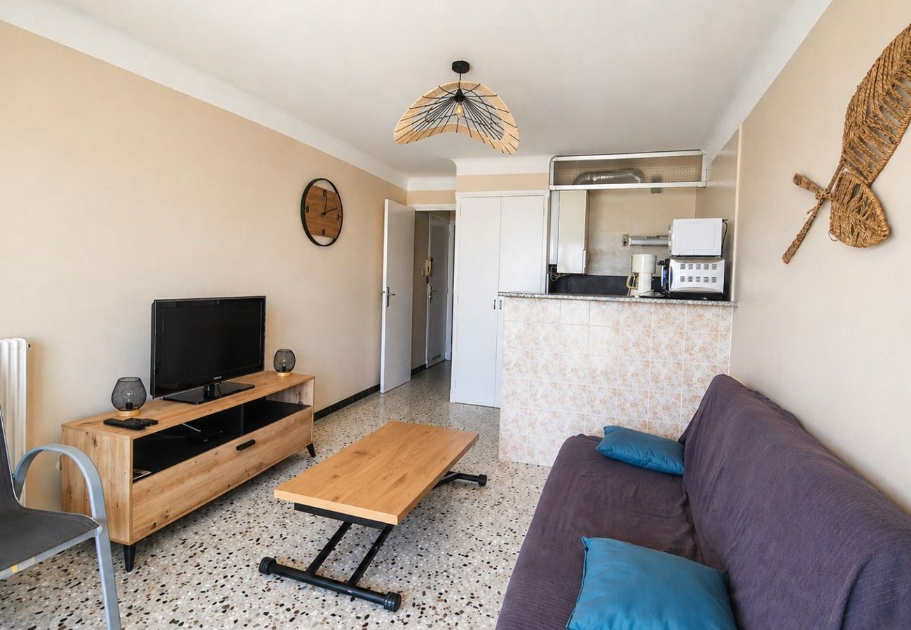 Apartamento en Canet-en-Roussillon - Apartamento de dos habitaciones con vista al mar y a la marina