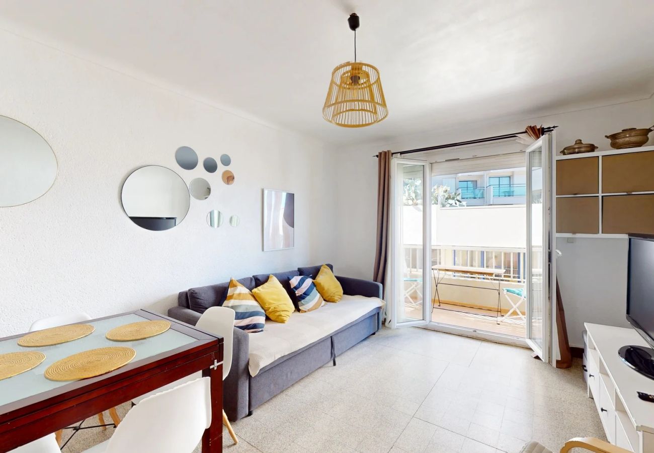 Appartement à Canet-en-Roussillon - Charmant T2 avec vue mer latérale 